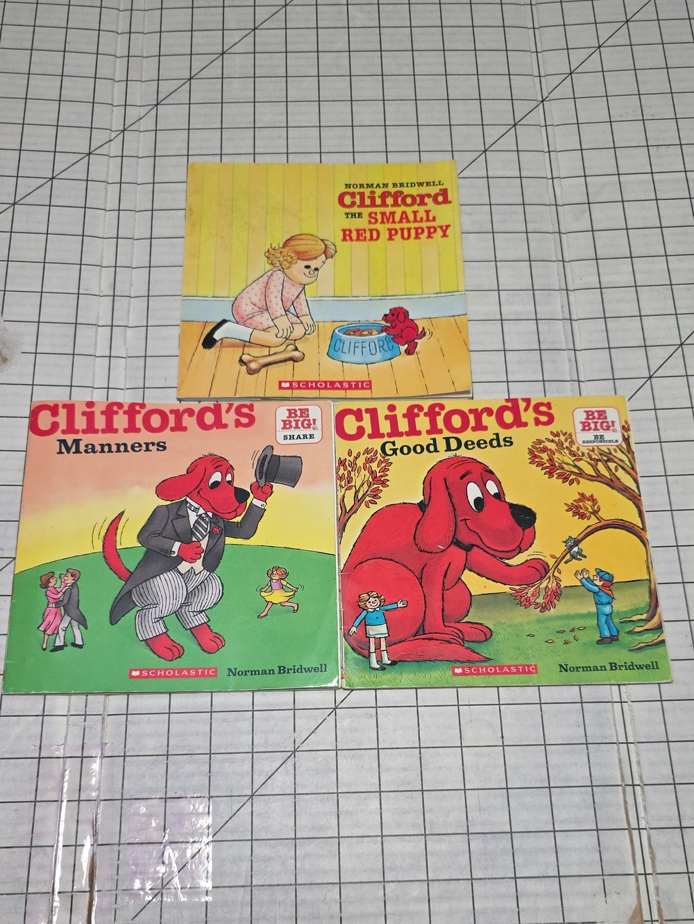 3/$21  Scholastic Clifford Paperback Books, Small Red Puppy, Manners, Good Deeds